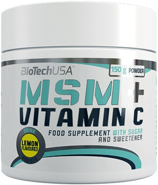 BioTech USA MSM + Vitamin C 150 g citron