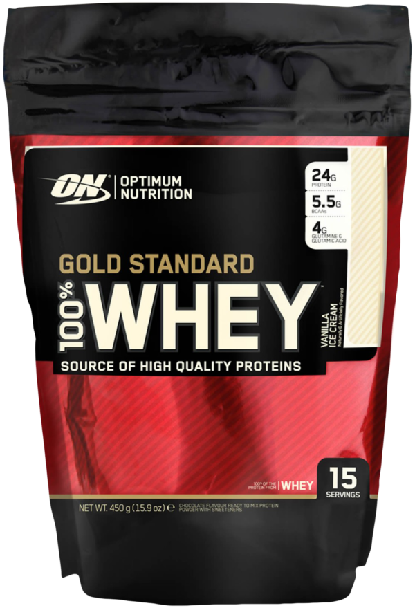 Optimum Nutrition 100% Whey Gold Standard 450-465 g vanilková zmrzlina