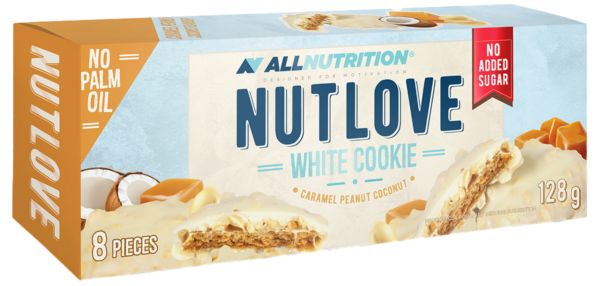 ALLNUTRITION NUTLOVE White Cookie 128 g karamel-arašíd-kokos