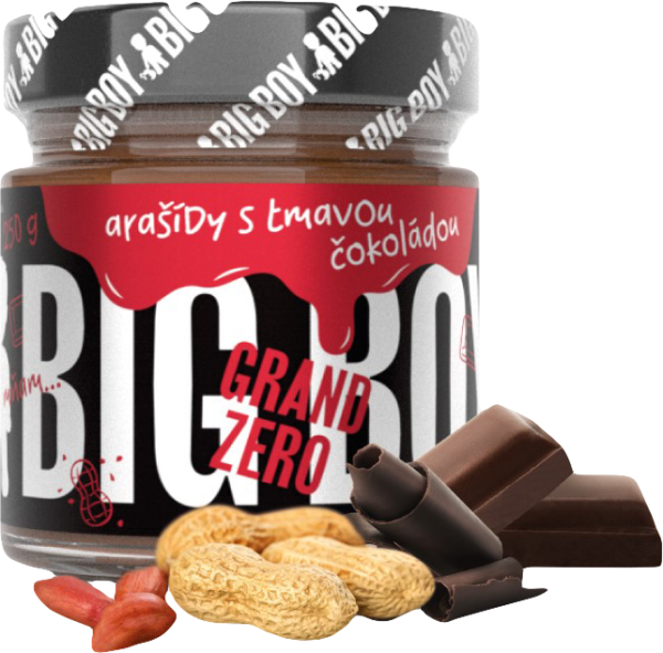 Big Boy Grand Zero Tmavé 250 g arašídy-čokoláda