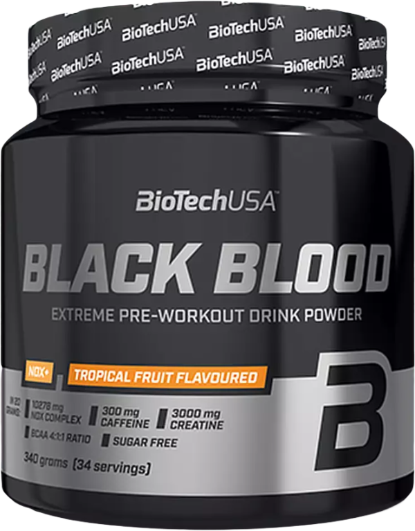 BioTech USA Black Blood NOX+ 340 g tropické ovoce