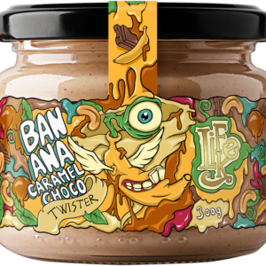 LifeLike Banana Caramel Choco Twister 300 g banán-karamel